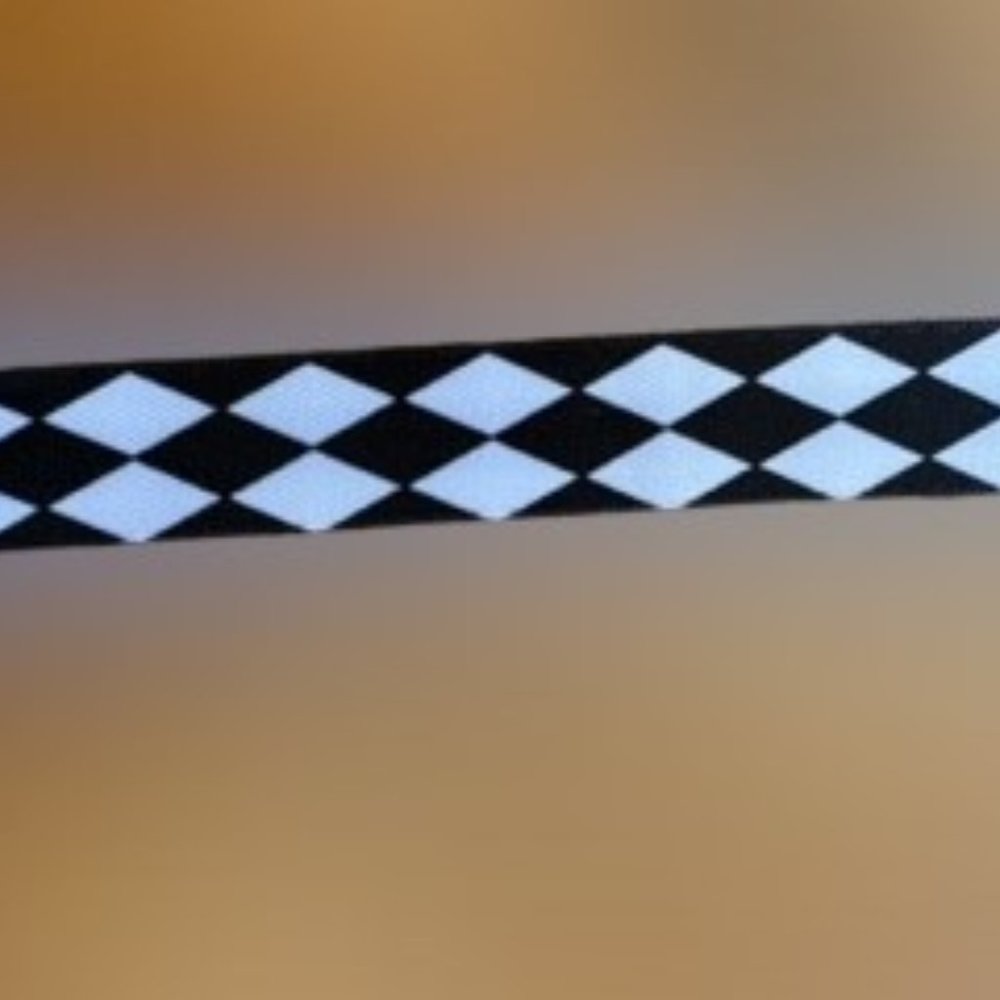 Black & White Checkered Satin Ribbon   ****ALL RIBBONS BUY 2 GET 1 FREE DEAL****